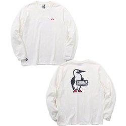 ブービーロゴブラッシュドロングスリーブTシャツ Booby Logo Brushed L/S T-Shirt CH01-2304 W001 White Lサイズ [アウトドア カットソー メンズ]