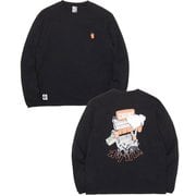 チャムスヤタイデオツカレ ブラッシュドロングスリーブTシャツ CHUMS Yatai de Otsukare! Brushed L/S T-Shirt CH11-2452 K001 Black WMサイズ [アウトドア カットソー レディース]