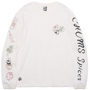 チャムススパイスブラッシュドロングスリーブTシャツ CHUMS Spice Brushed L/S T-Shirt CH01-2453 W001 White Lサイズ [アウトドア カットソー メンズ]