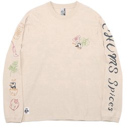チャムススパイスブラッシュドロングスリーブTシャツ CHUMS Spice Brushed L/S T-Shirt CH01-2453 G057 Greige Lサイズ [アウトドア カットソー メンズ]