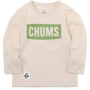 キッズチャムスロゴブラッシュドロングスリーブTシャツ Kid's CHUMS Logo Brushed L/S T-Shirt CH21-1292 G079 Greige x Lt.Grn KLサイズ [アウトドア トップス 長袖 キッズ]
