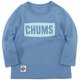 キッズチャムスロゴブラッシュドロングスリーブTシャツ Kid's CHUMS Logo Brushed L/S T-Shirt CH21-1292 A002 Lt. Blue KXLサイズ [アウトドア トップス 長袖 キッズ]