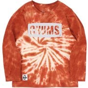 キッズチャムスロゴブラッシュドロングスリーブTシャツ Kid's CHUMS Logo Brushed L/S T-Shirt CH21-1292 Z319 Brown Tie-Dye KMサイズ [アウトドア トップス 長袖 キッズ]