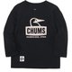 キッズブービーフェイスブラッシュドロングスリーブTシャツ Kid's Booby Face Brushed L/S T-Shirt CH21-1293 K084 Black x Greige KLサイズ [アウトドア トップス 長袖 キッズ]