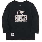 キッズブービーフェイスブラッシュドロングスリーブTシャツ Kid's Booby Face Brushed L/S T-Shirt CH21-1293 K084 Black x Greige KLサイズ [アウトドア トップス 長袖 キッズ]