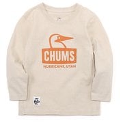 キッズブービーフェイスブラッシュドロングスリーブTシャツ Kid's Booby Face Brushed L/S T-Shirt CH21-1293 G080 Greige x Orange KMサイズ [アウトドア トップス 長袖 キッズ]