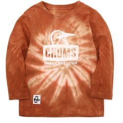 キッズブービーフェイスブラッシュドロングスリーブTシャツ Kid's Booby Face Brushed L/S T-Shirt CH21-1293 Z319 Brown Tie-Dye KXLサイズ [アウトドア トップス 長袖 キッズ]