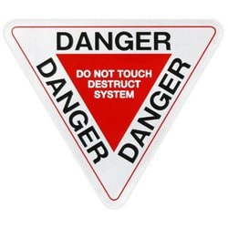 Z-3389 [DANGER 逆三角 ステッカー]