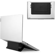 AirFlowノートパソコンスタンド 11.6~15.6インチ 超薄型 粘着タイプ ブラック MS005-1-BK