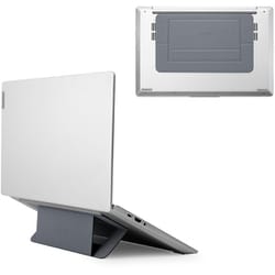 AirFlowノートパソコンスタンド 11.6～15.6インチ 超薄型 粘着タイプ クールグレー MS005-1-GY