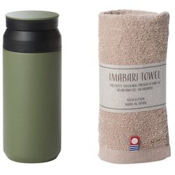 AMIi HOME ボトル（オリーブグリーン）＆タオル セット SB-1739