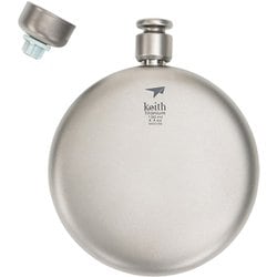 チタン丸形スキットル 130ml