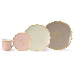 Fortune Word カフェセット マグカップ＆プレート大・中・小 食器4点セット FW-1258