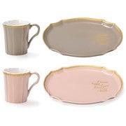 Fortune Word アフタヌーンティーセット マグカップ&プレート ペア 食器4点セット FW-1703
