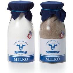 milko グラス＆タオル ペアセット ミルク＆コーヒー MK-1808