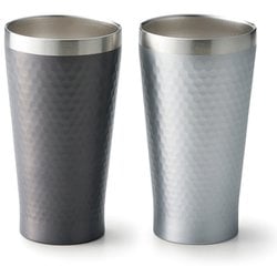 グラシア サーモタンブラー 約350ml ペアセット シルバー×グレー GR-1661