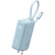 Anker Power Bank (30W. Fusion. Built-In ライトニングケーブル) ブルー A1636132
