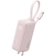 Anker Power Bank (30W. Fusion. Built-In ライトニングケーブル) ピンク A1636152