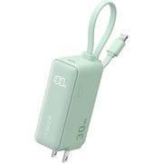 Anker Power Bank (30W. Fusion. Built-In ライトニングケーブル) グリーン A1636162