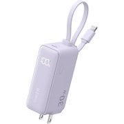 Anker Power Bank (30W. Fusion. Built-In ライトニングケーブル) パープル A16361V2