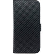AC-P24-PB CB [iPhone 16用 磁気ワイヤレス充電対応ソフトレザー手帳型ケース カーボン]