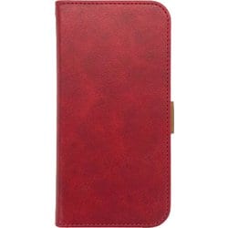 AC-P24-PB RD [iPhone 16用 磁気ワイヤレス充電対応ソフトレザー手帳型ケース レッド]