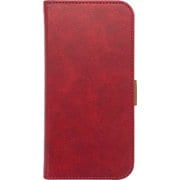 AC-P24-PB RD [iPhone 16用 磁気ワイヤレス充電対応ソフトレザー手帳型ケース レッド]