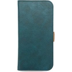 AC-P24-PB BL [iPhone 16用 磁気ワイヤレス充電対応ソフトレザー手帳型ケース ブルー]