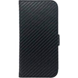 AC-P24P-PB CB [iPhone 16 Pro用 磁気ワイヤレス充電対応ソフトレザー手帳型ケース カーボン]