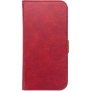 AC-P24P-PB RD [iPhone 16 Pro用 磁気ワイヤレス充電対応ソフトレザー手帳型ケース レッド]