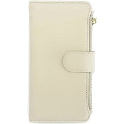 AC-P24-WL BE [iPhone 16用 磁気ワイヤレス充電対応ファスナーポケット付き手帳型ケース ベージュ]