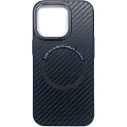 AC-P24P-CBM [iPhone 16 Pro用 磁気ワイヤレス充電対応〈メタルレンズカード〉薄型＆スリム背面ケース カーボン]