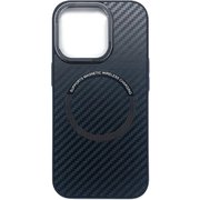 AC-P24P-CBM [iPhone 16 Pro用 磁気ワイヤレス充電対応〈メタルレンズカード〉薄型＆スリム背面ケース カーボン]