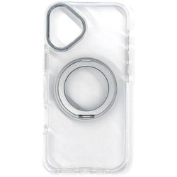 AC-P24PL-CMR SL [iPhone 16 Plus用 磁気ワイヤレス充電対応スタンドリング付き背面クリアケース 360°回転リング]