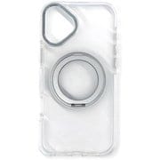 AC-P24PL-CMR SL [iPhone 16 Plus用 磁気ワイヤレス充電対応スタンドリング付き背面クリアケース 360°回転リング]