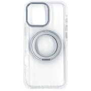 AC-P24PX-CMR SL [iPhone 16 Pro Max用 磁気ワイヤレス充電対応スタンドリング付き背面クリアケース 360°回転リング]