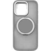 AC-P24P-MRS GY [iPhone 16 Pro用 磁気ワイヤレス充電対応スタンドリング付き背面ケース カチカチ回転リング]