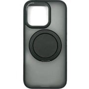 AC-P24P-MRS BK [iPhone 16 Pro用 磁気ワイヤレス充電対応スタンドリング付き背面ケース カチカチ回転リング]