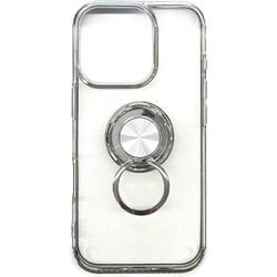 AC-P24P-MR SL [iPhone 16 Pro用 メタルTPUフレーム スマホリング付き背面クリアケース シルバー]