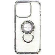 AC-P24P-MR SL [iPhone 16 Pro用 メタルTPUフレーム スマホリング付き背面クリアケース シルバー]