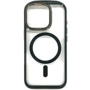 AC-P24P-RMR BK [iPhone 16 Pro用 磁気ワイヤレス充電対応メタルレンズガード付き背面クリアケース]