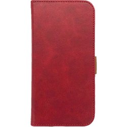 AC-P24-PB2 RDC [iPhone 16用 磁気ワイヤレス充電対応ソフトレザー手帳型ケース レッド ストラップ付]