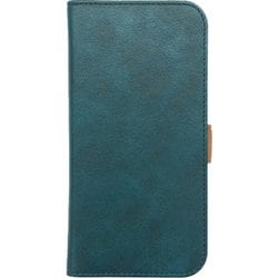 AC-P24-PB2 BLC [iPhone 16用 磁気ワイヤレス充電対応ソフトレザー手帳型ケース ブルー ストラップ付]