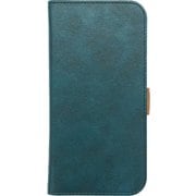 AC-P24-PB2 BLC [iPhone 16用 磁気ワイヤレス充電対応ソフトレザー手帳型ケース ブルー ストラップ付]