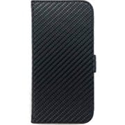 AC-P24P-PB2 CBK [iPhone 16 Pro用 磁気ワイヤレス充電対応ソフトレザー手帳型ケース カーボン ストラップ付]