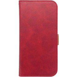 AC-P24P-PB2 RDR [iPhone 16 Pro用 磁気ワイヤレス充電対応ソフトレザー手帳型ケース レッド ストラップ付]