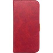 AC-P24P-PB2 RDR [iPhone 16 Pro用 磁気ワイヤレス充電対応ソフトレザー手帳型ケース レッド ストラップ付]