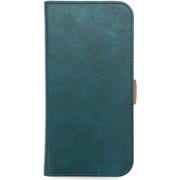 AC-P24P-PB2 BLC [iPhone 16 Pro用 磁気ワイヤレス充電対応ソフトレザー手帳型ケース ブルー ストラップ付]
