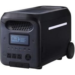 ポータブル電源 大容量 2560Wh リン酸鉄 ポータブルバッテリー 急速充電 PD DC入力×2 AC入力×1 110V ブラック DE-PS2500PBK