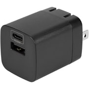 USB急速充電器 USB PD（パワーデリバリー）対応 30W USB-C×1/USB-A×1 PD-PPS GaN採用 折りたたみプラグ ブラック OWL-APD30C1A1R-BK